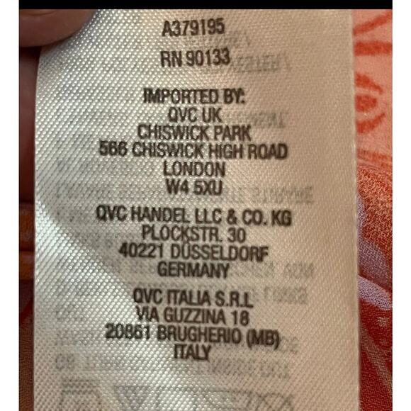 Bob Mackie Wearable Art sequin floral caftan top XS pink red blue dolman - Picture 12 of 13